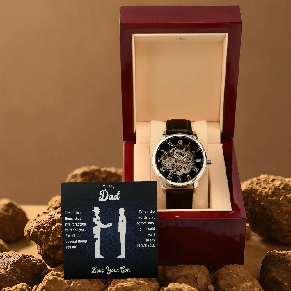 To My dad Openwork Watch